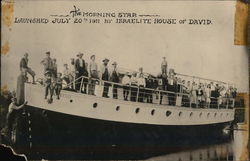 Small Ship Filled with Passengers - "The Morning Star" Postcard