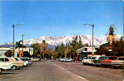 Snow Capped Mountain Range As Seen From Yale Ave Claremont, CA Postcard Postcard