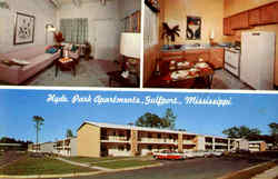 Hyde Park Apartments Gulfport, MS Postcard Postcard