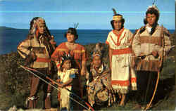 Indians In Tribal Dress, Wikwemikong Manitoulin Island, ON Canada Ontario Postcard Postcard