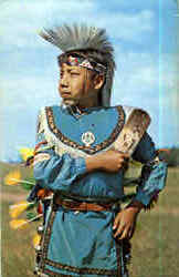 Indian Boy In Full Dress Postcard