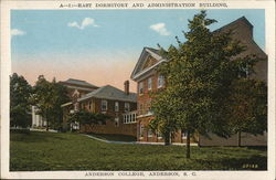 Anderson College - East Dormitory and Administration Building South Carolina Postcard Postcard Postcard