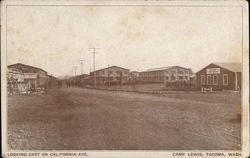 Looking East on California Ave. Camp Lewis Tacoma, WA Postcard Postcard Postcard