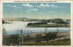 Metropolitan Water Works & R. H. Long Estate Framingham, MA Postcard Postcard Postcard