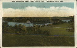 Metropolitan Water Works, "General View," Framingham Centre, Mass. Postcard