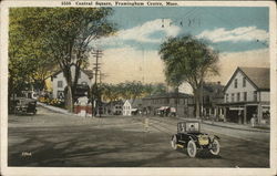 Central Square, Framingham Centre, Mass. Postcard