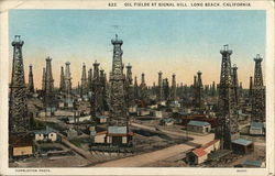 Oil Fields at Signal Hill Long Beach, CA Postcard Postcard Postcard