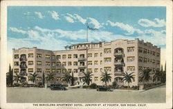 Barcelona Apartment Hotel San Diego, CA Postcard Postcard Postcard