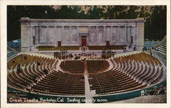 Greek Theatre Seating Capacity 10,000 Berkeley, CA Postcard Postcard Postcard