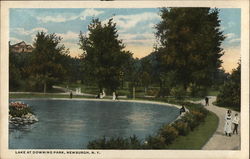 Lake at Downing Park Newburgh, NY Postcard Postcard Postcard