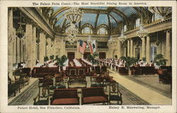 The Place Hotel Palm Court - The Most Beautiful Dining Room in America Postcard