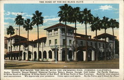 Hotel Maywood, The House with the Swimming Pool Corning, CA Postcard Postcard Postcard