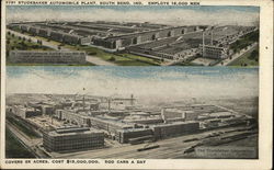 Studebaker Automobile Plant South Bend, IN Postcard Postcard Postcard