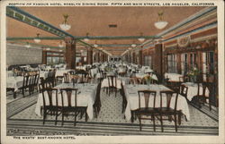 Portion of Famous Hotel Rosslyn Dining Room, Fifth And Main Streets Postcard