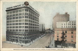 Second Avenue Looking North From Pine Street Seattle, WA Postcard Postcard Postcard