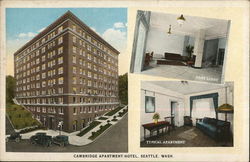 Cambridge Apartment Hotel Seattle, WA Postcard Postcard Postcard