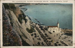 Lighthouse, Pacific Palisades Beach Postcard