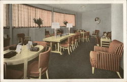 Room with Tables, Chairs and Curtained Windows New York, NY 1964 NY Worlds Fair Postcard Postcard Postcard