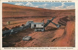 52:-Mahoning-Hull-Rustm Largest Open Pit Iron Mine in the World Hibbing, MN Postcard Postcard Postcard