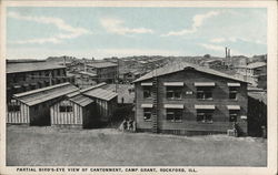 Bird's Eye View of Cantonment, Camp Grant Rockford, IL Postcard Postcard Postcard