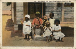 Lollypops and "Chocolate Drops" in Dixieland Postcard