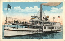 Steamer Mobjack Leaving Battery N.Y. for Keansburg, N.J. Steamers Postcard Postcard Postcard