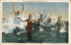 Fun in The Surf Postcard