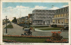 Broadway from Boardwalk Ocean Grove, NJ Postcard Postcard Postcard