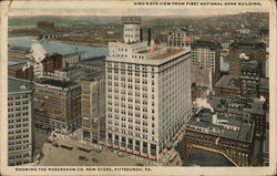 Bird's-Eye View from First National Bank Building Showing the Rosenbaum Co. New Store Pittsburgh, PA Postcard Postcard Postcard