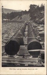 First Pipe Laid at Ashokan Reservoir, 1907 Olivebridge, NY Postcard Postcard Postcard