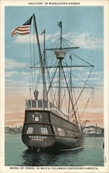 "Halcyon" In Marblehead Harbor Boats, Ships Postcard Postcard Postcard