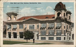 City Hall and Fire Station Postcard