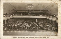 Matinee Saturday, Dec. 3rd..Orpheum Theatre South Bend, IN Postcard Postcard Postcard