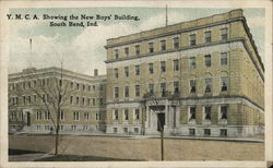 Y.M.C.A. Showing the New Boys' Building South Bend, IN Postcard Postcard Postcard