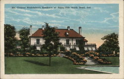 Mr. Clement Studebaker's Residence at Sunny Side South Bend, IN Postcard Postcard Postcard