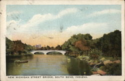 New Michigan Street Bridge South Bend, IN Postcard Postcard Postcard