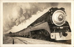 The Stream Liner Hitting it Up - Locomotive, Train Trains, Railroad Postcard Postcard Postcard