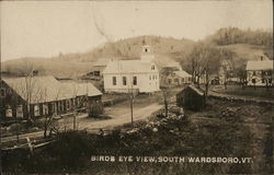 Birds Eye VIew of Town South Wardsboro, VT Postcard Postcard Postcard