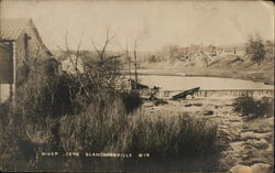 River Scene Postcard