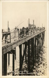 Fishing Pier Manhattan Beach, CA Postcard Postcard Postcard