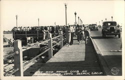 Spit and Argue Club on Rainbow Pier Long Beach, CA Postcard Postcard Postcard