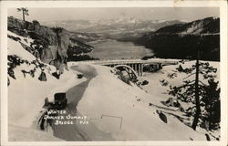 Winter, Donner Summit Bridge Truckee, CA Postcard Postcard Postcard