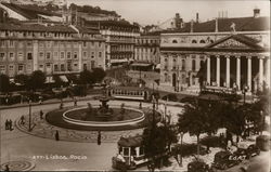 Praca do Rocio Lisbon, Portugal Postcard Postcard Postcard