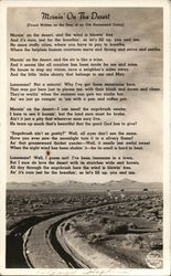 Mornin' on the Desert Poems & Poets Postcard Postcard Postcard