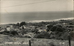 View of Twon and Beach Stinson Beach, CA Postcard Postcard Postcard