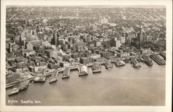 Aerial View of City Seattle, WA Postcard Postcard Postcard