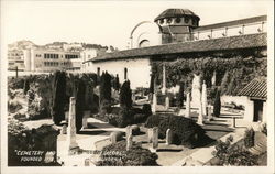 Cemetery and Garden, Mission Dolores San Francisco, CA Postcard Postcard Postcard