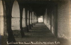 San Juan Bautista Mission - Corridor California Postcard Postcard Postcard