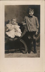 Earl & Howard Bemins Portrait Children Postcard Postcard Postcard