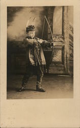 Boy Dressed as Indian, Bow & Arrow Children Postcard Postcard Postcard